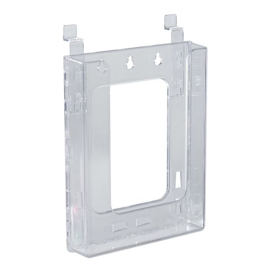 Picture of Azar Displays Slatwall Bifold Brochure Holders, 8-1/2inH x 6-5/8inW x 1-1/2inD, Clear, Pack Of 10 Holders