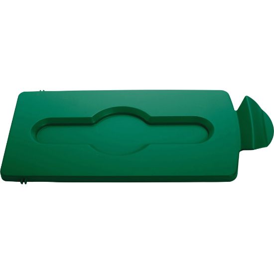 Picture of Rubbermaid Commercial Slim Jim Green Closed Lid Insert - Green - Plastic - 1 Each