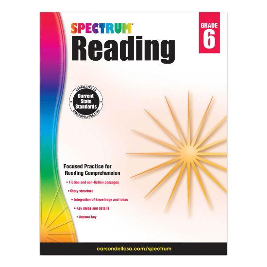 Picture of Carson-Dellosa Spectrum Reading Workbook, Grade 6