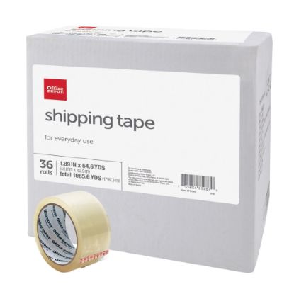 Picture of Office Depot Brand Shipping Packing Tape, 1.89in x 54.6 Yd., Clear, Box Of 36 Rolls