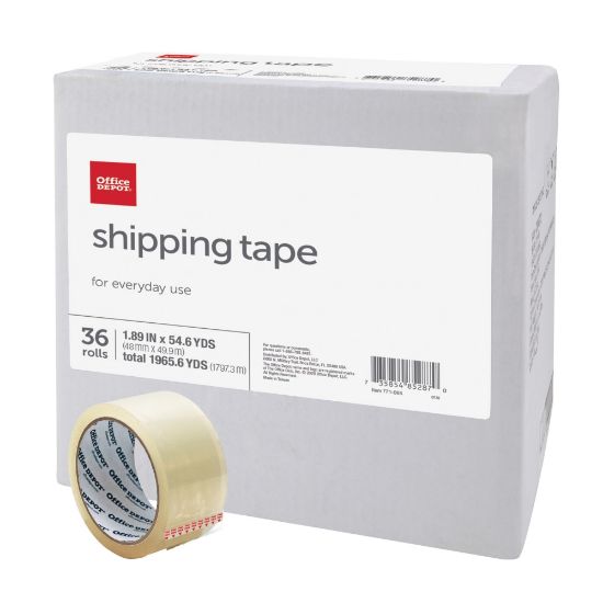 Picture of Office Depot Brand Shipping Packing Tape, 1.89in x 54.6 Yd., Clear, Box Of 36 Rolls