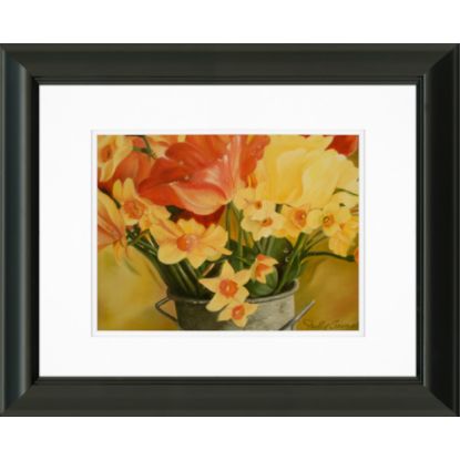 Picture of Timeless Frames Addison Framed Floral Artwork, 16in x 20in, Black, Primavera I