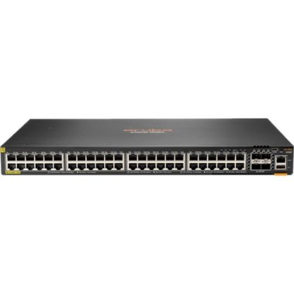 Picture of Aruba 6200F 48G Class4 PoE 4SFP+ 740W Switch - 48 Ports - Manageable - 3 Layer Supported - Modular - 76 W Power Consumption - 740 W PoE Budget - Twisted Pair, Optical Fiber - PoE Ports - Rack-mountable - Lifetime Limited Warranty