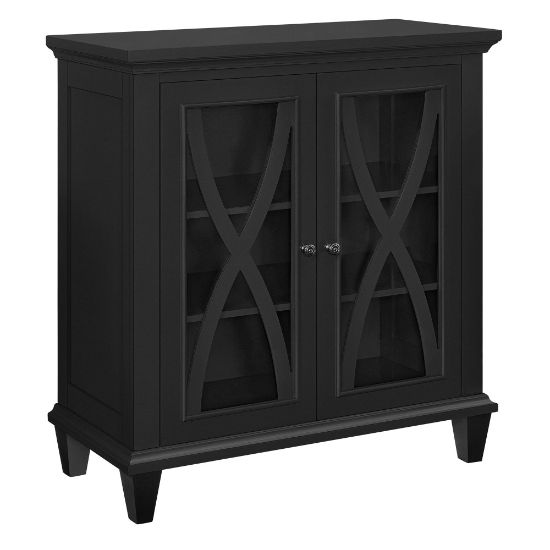 Picture of Ameriwood Home Ellington Double-Door Accent Cabinet, 3 Shelves, Black