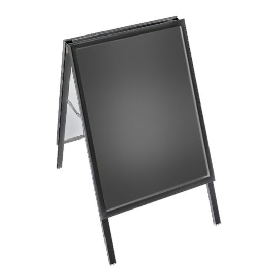 Picture of Azar Displays Slide In A-Frame Sign Holder, 36in x 23 3/4in x 27 1/2in, Black Plastic Frame