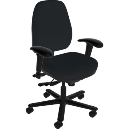 Picture of Sitmatic Beta Small Scale Ergonomic Fabric Mid-Back Chair, Black