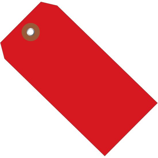 Picture of Partners Brand Plastic Shipping Tags, 4 3/4in x 2 3/8in, Red, Case Of 100