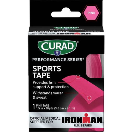 Picture of CURAD IRONMAN Performance Series Sports Tape, 1-1/2in x 10 Yd, Pink