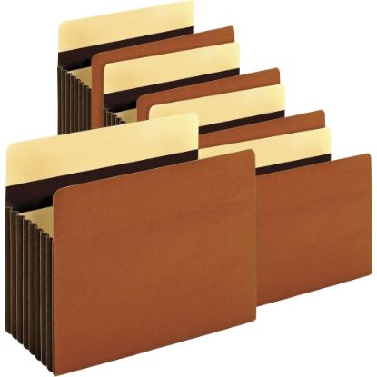 Picture of Pendaflex Redrope Heavy-Duty Accordion File Pockets, 7in Expansion, Letter Size, Brown, Box Of 5 Pockets