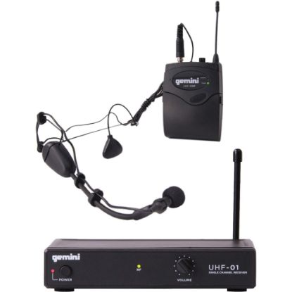 Picture of gemini UHF-01HL: Wireless Microphone System - 521.50 MHz - 100 ft Operating Range