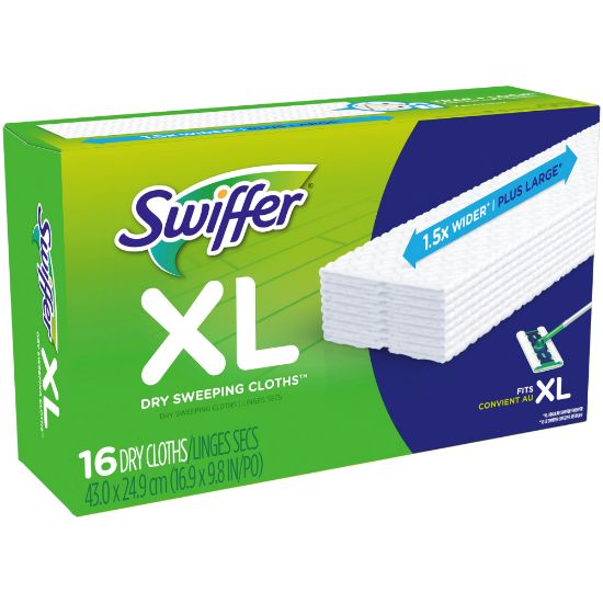 Picture of Swiffer Multisurface Dry Sweeping Pad Refills For Extra-Large Dusters, Unscented, White, Pack Of 16