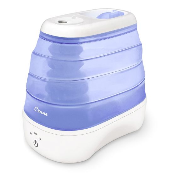 Picture of Crane Cool Mist Collapsible Humidifier, 12-1/2inH x 9-1/2inW x 7-1/2inD, Blue/White