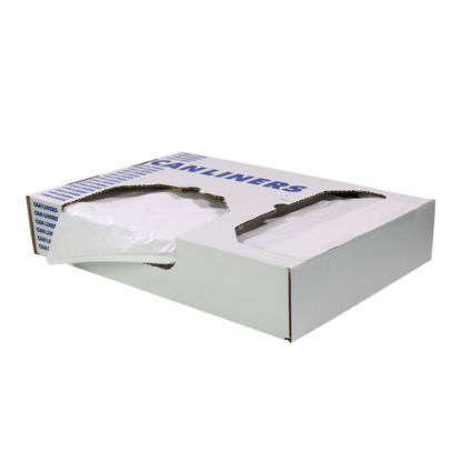 Picture of Heritage Low-Density Can Liners, 1.5-mil, 60 Gallons, 58in x 38in, Clear, Case Of 100 Liners