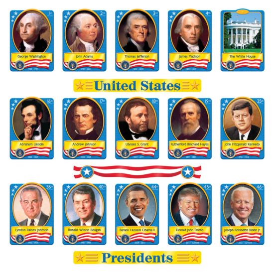 Picture of TREND U.S. Presidents Bulletin Board Set, 5in x 8 1/2in, Pre-K - Grade 12