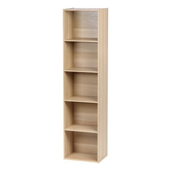 Picture of IRIS 67inH 5-Tier Bookcase, Light Brown