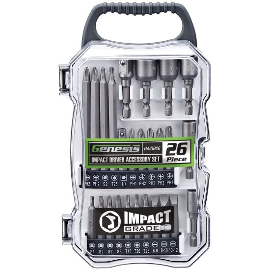 Picture of Genesis 26-Piece Impact Driver Accessory Set - Driver Bit: 1.70in Length