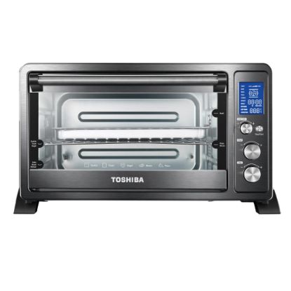 Picture of Toshiba Digital Convection Toaster Oven, Black/Stainless Steel