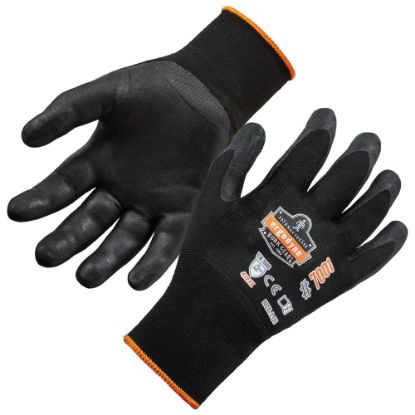 Picture of Ergodyne ProFlex 7001 Nitrile-Coated Nylon Gloves, Small, Black