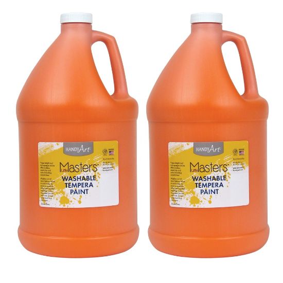 Picture of Little Masters Washable Tempera Paint, 128 Oz, Orange, Pack Of 2