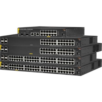 Picture of Aruba 6100 48G Class4 PoE 4SFP+ 370W Switch - 48 Ports - Manageable - 3 Layer Supported - Modular - 30.60 W Power Consumption - 370 W PoE Budget - Twisted Pair, Optical Fiber - PoE Ports - 1U High - Rack-mountable, Wall Mountable