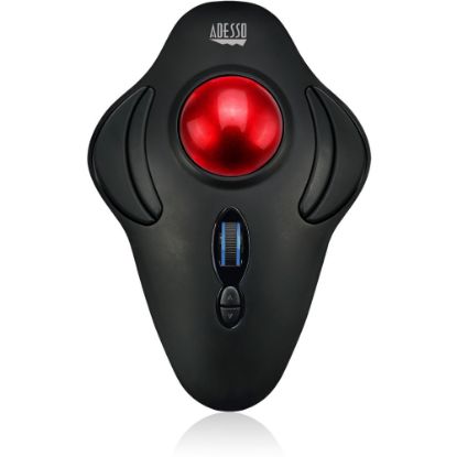 Picture of Adesso iMouse T40 - Wireless Programmable Ergonomic Trackball Mouse - Optical - Wireless - Radio Frequency - 2.40 GHz - Black - USB - 4800 dpi - Trackball, Scroll Wheel - 7 Button(s) - Symmetrical