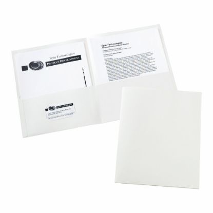 Picture of Avery 2-Pocket Folders, Letter Size, White, Pack Of 25