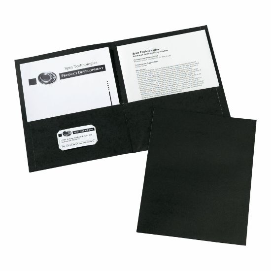 Picture of Avery 2-Pocket Folders, Letter Size, Black, Pack of 25