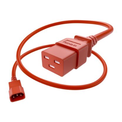 Picture of UNC Group - Power extension cable - IEC 60320 C14 to IEC 60320 C19 - 250 V - 15 A - 6 ft - red