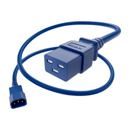 Picture of UNC Group - Power extension cable - IEC 60320 C14 to IEC 60320 C19 - 250 V - 15 A - 6 ft - blue