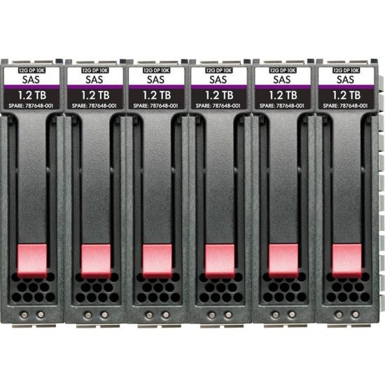 Picture of HPE 1.80 TB Hard Drive - 2.5in Internal - SAS (12Gb/s SAS) - Storage System Device Supported - 10000rpm - 6 Pack