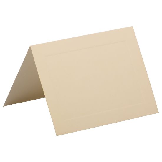 Picture of JAM Paper Fold-Over Cards, With Panel, A6, 4 5/8in x 6 1/4in, Strathmore Ivory, Pack Of 25