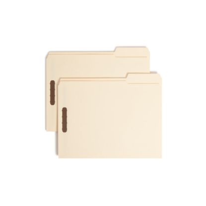 Picture of Smead Top-Tab Fastener Folders With Tab, Letter Size, 2/5 Cut, Manila, Box Of 50