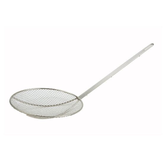 Picture of Winco Round Metal Skimmer, 6in, Silver