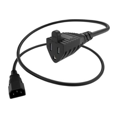 Picture of UNC Group - Power cable - power NEMA 5-15R to IEC 60320 C14 - 10 A - 1 ft - black