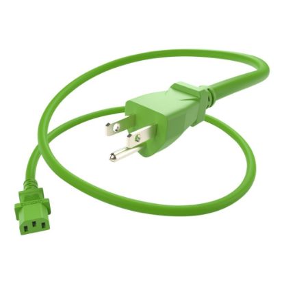 Picture of UNC Group - Power cable - NEMA 5-15P (M) to power IEC 60320 C13 - 125 V - 10 A - 4 ft - green