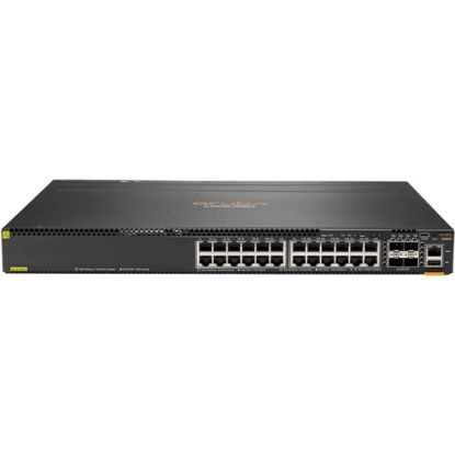 Picture of HPE 6300M 24-port 1GbE Class 4 PoE and 4-port SFP56 Switch - 24 Ports - Manageable - 3 Layer Supported - Modular - 4 SFP Slots - Twisted Pair, Optical Fiber - 1U High - Rack-mountable - Lifetime Limited Warranty