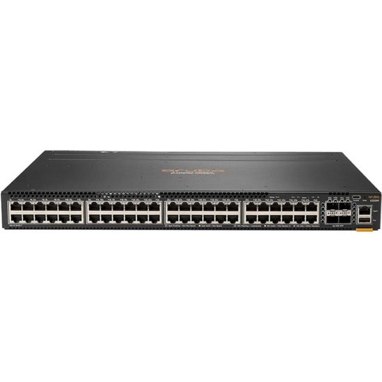 Picture of HPE 6300M 48-port 1GbE and 4-port SFP56 Switch - 48 Ports - Manageable - 3 Layer Supported - Modular - 4 SFP Slots - 75 W Power Consumption - Twisted Pair, Optical Fiber - 1U High - Rack-mountable - Lifetime Limited Warranty