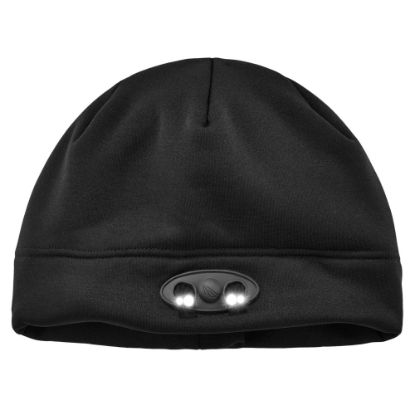 Picture of Ergodyne N-Ferno 6804 LED Light Fleece Skull Cap Beanie Hat, Black