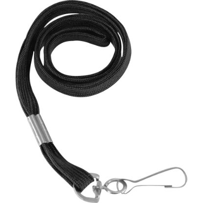 Picture of SICURIX Shoelace Lanyard, Flat Hook, Black, Box of 100