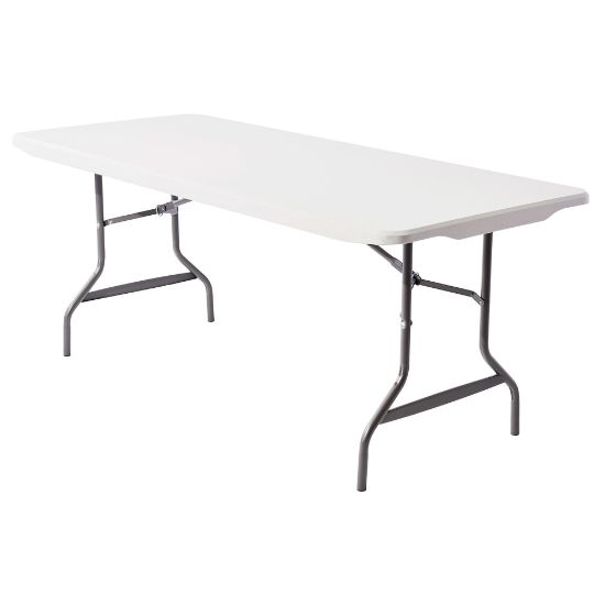 Picture of Realspace Molded Plastic Top Folding Table, 29inH x 72inW x 30inD, Gray Granite