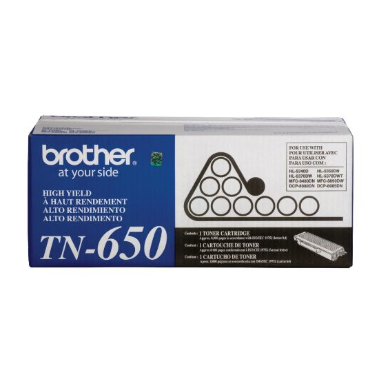 Picture of Brother TN-650 Black High Yield Toner Cartridge, TN-650BK