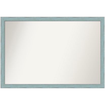 Picture of Amanti Art Non-Beveled Rectangle Wood Framed Bathroom Wall Mirror, 26-1/4in x 38-1/4in, Sky Blue Rustic