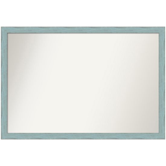 Picture of Amanti Art Non-Beveled Rectangle Wood Framed Bathroom Wall Mirror, 26-1/4in x 38-1/4in, Sky Blue Rustic