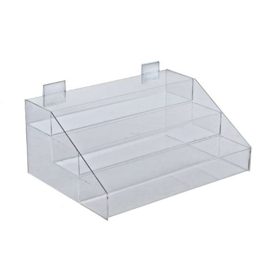 Picture of Azar Displays 3-Tier Counter Display Organizer, 7inH x 16inW x 11-3/4inD, Clear