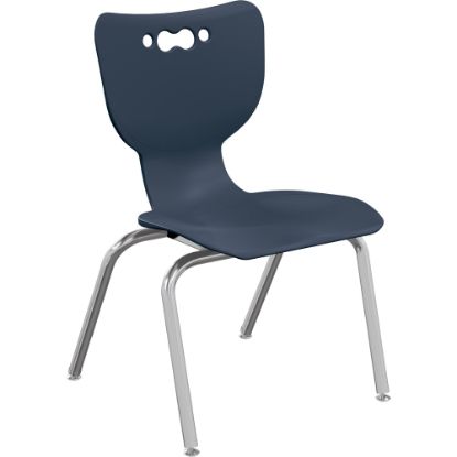 Picture of MooreCo Hierarchy Armless Chair, 14in Seat Height, Navy