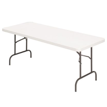 Picture of Realspace Molded Plastic Top Folding Table, 29inH x 96inW x 30inD, Gray Granite