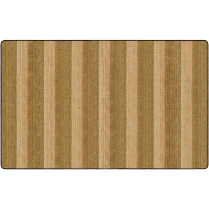 Picture of Flagship Carpets Basketweave Stripes Classroom Rug, 7 1/2ft x 12ft, Brown