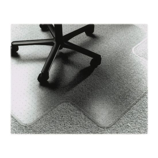 Picture of SKILCRAFT Lowith Med-pile PVC Floor Mat, Floor, Carpeted Floor, 60in L x 46in W x 0.13in H, Vinyl, Clear