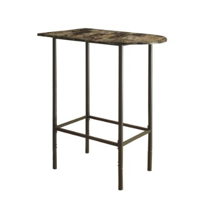 Picture of Monarch Specialties Ian Home Bar, 41inH x 35-1/2inW x 23-3/4inD, Espresso Marble