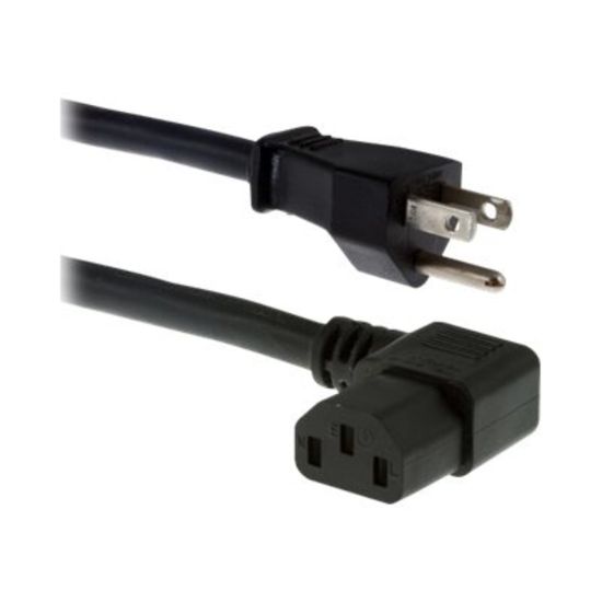 Picture of UNC Group - Power extension cable - NEMA 5-15P (P) to power IEC 60320 C13 right-angled - 125 V - 10 A - 10 ft - black